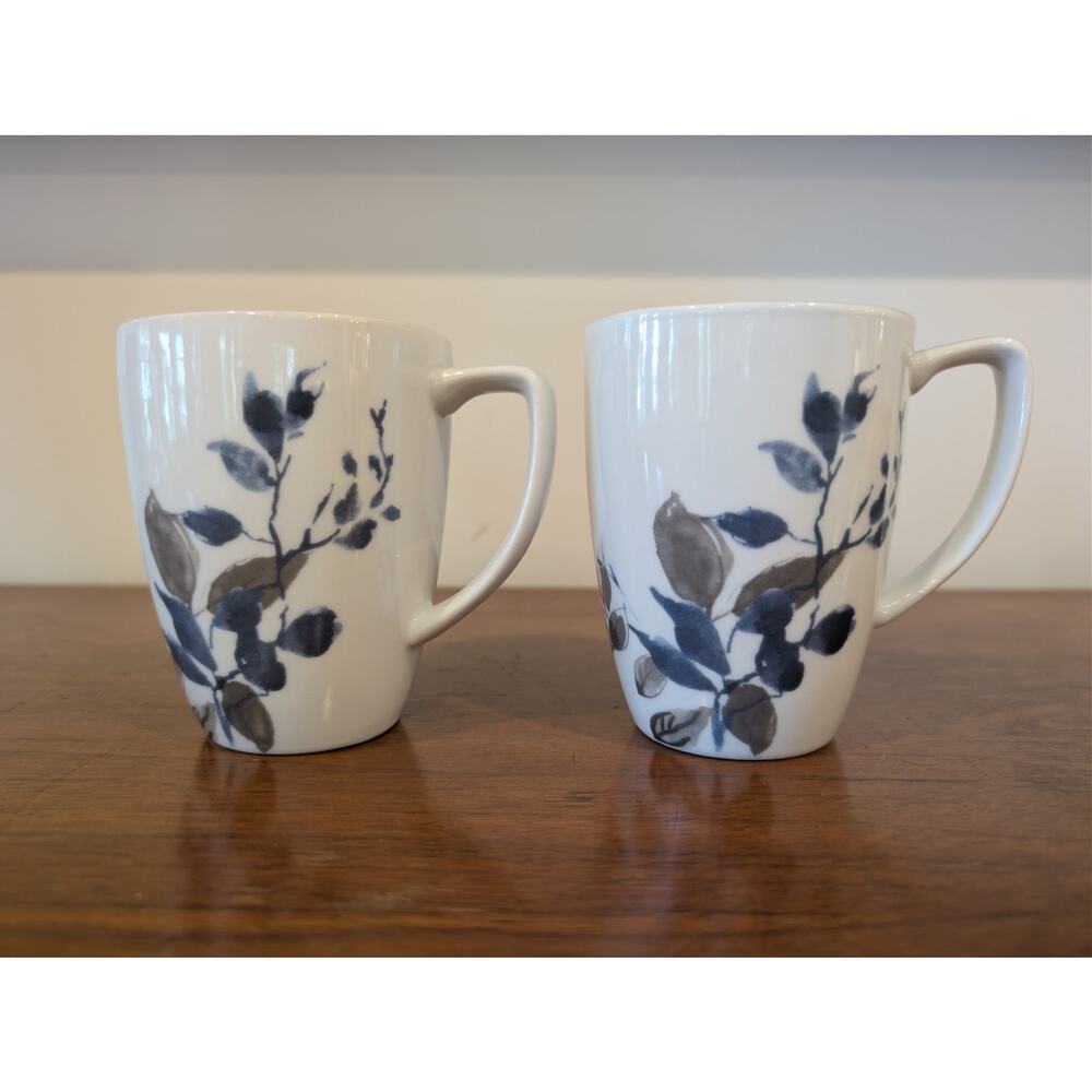 Set of 2 Corelle Coordinates Kyoto Night Porcelain Mugs - Unused
